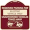 Signmission Reserved Parking for Electric Vehicle Only Unauthorized Vehicles Towed Away, A-DES-BU-1818-23113 A-DES-BU-1818-23113 - alternate 1